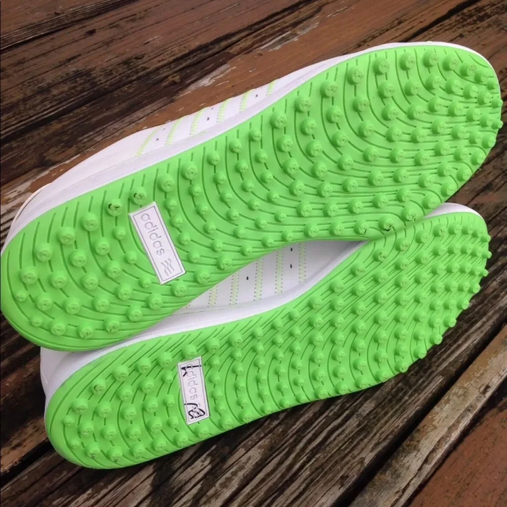 Adidas Street Sample Golf Shoes Sneakers Mens 11 EUR 45.5 Shoes Green White RARE